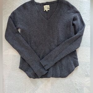 Wilfred Charcoal V-Neck Sweater